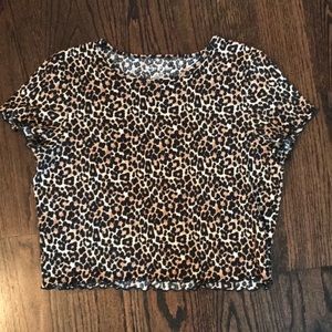 cheetah print american eagle shirt